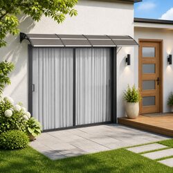 Durable Black Polycarbonate Door Canopy Awning