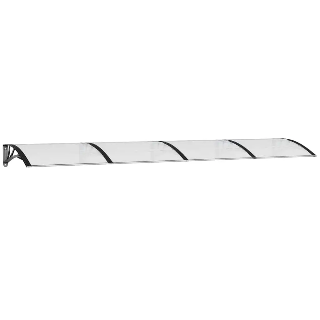 Black Polycarbonate Door Canopy Awning