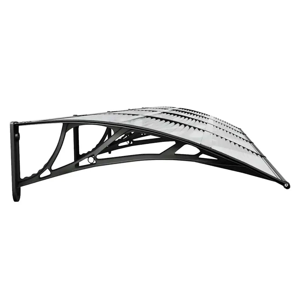 Black Polycarbonate Door Canopy Awning