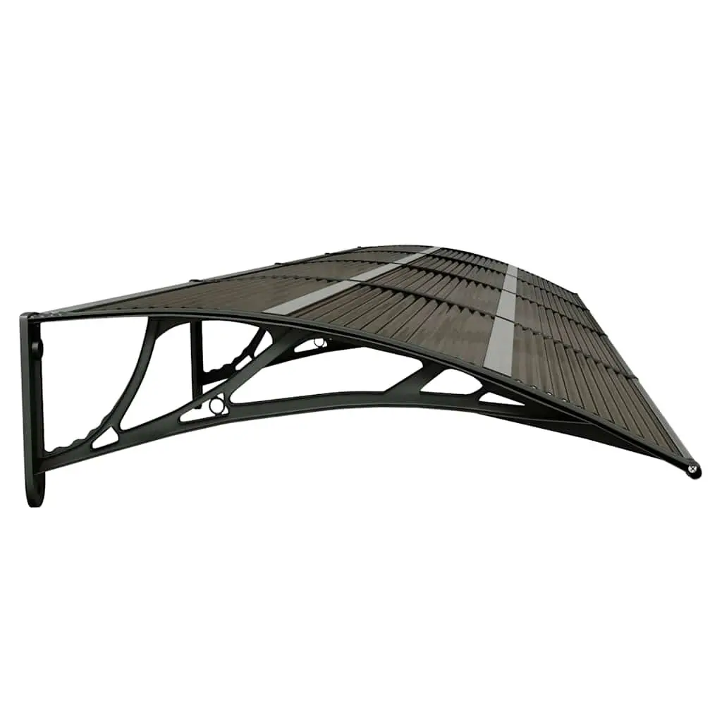 Black Door Canopy 350x75 cm Polycarbonate Awning