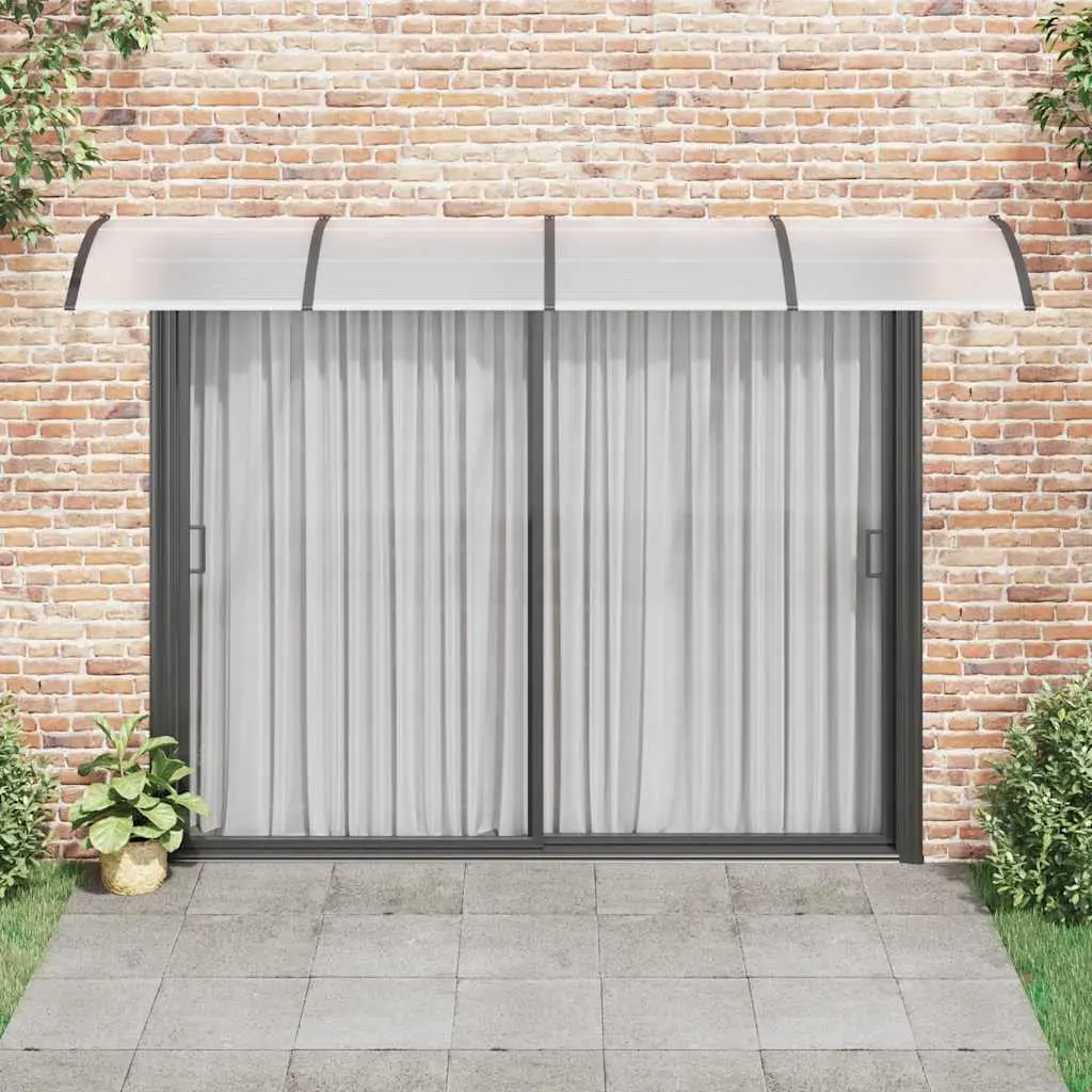 Black Door Canopy 350x100cm Polycarbonate Awning