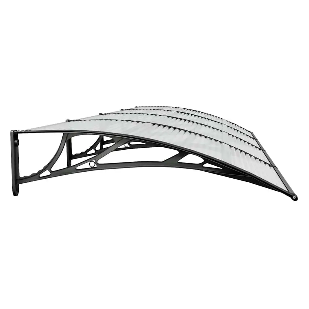 Black Door Canopy 350x100cm Polycarbonate Awning