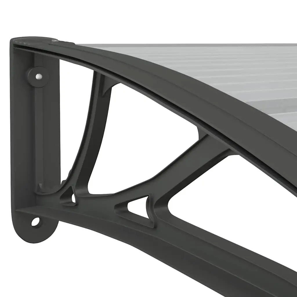 Black Door Canopy 350x100cm Polycarbonate Awning