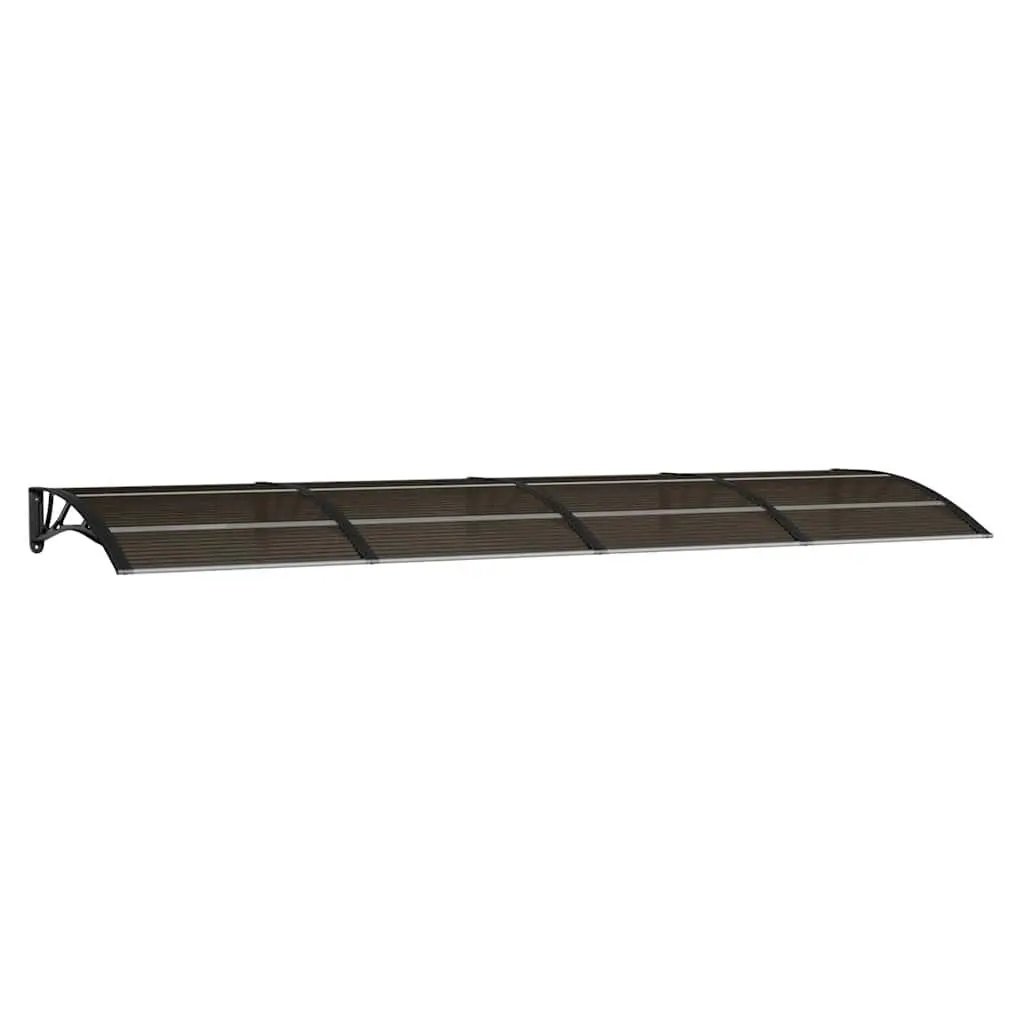 Polycarbonate Door Canopy 350x100 cm Black