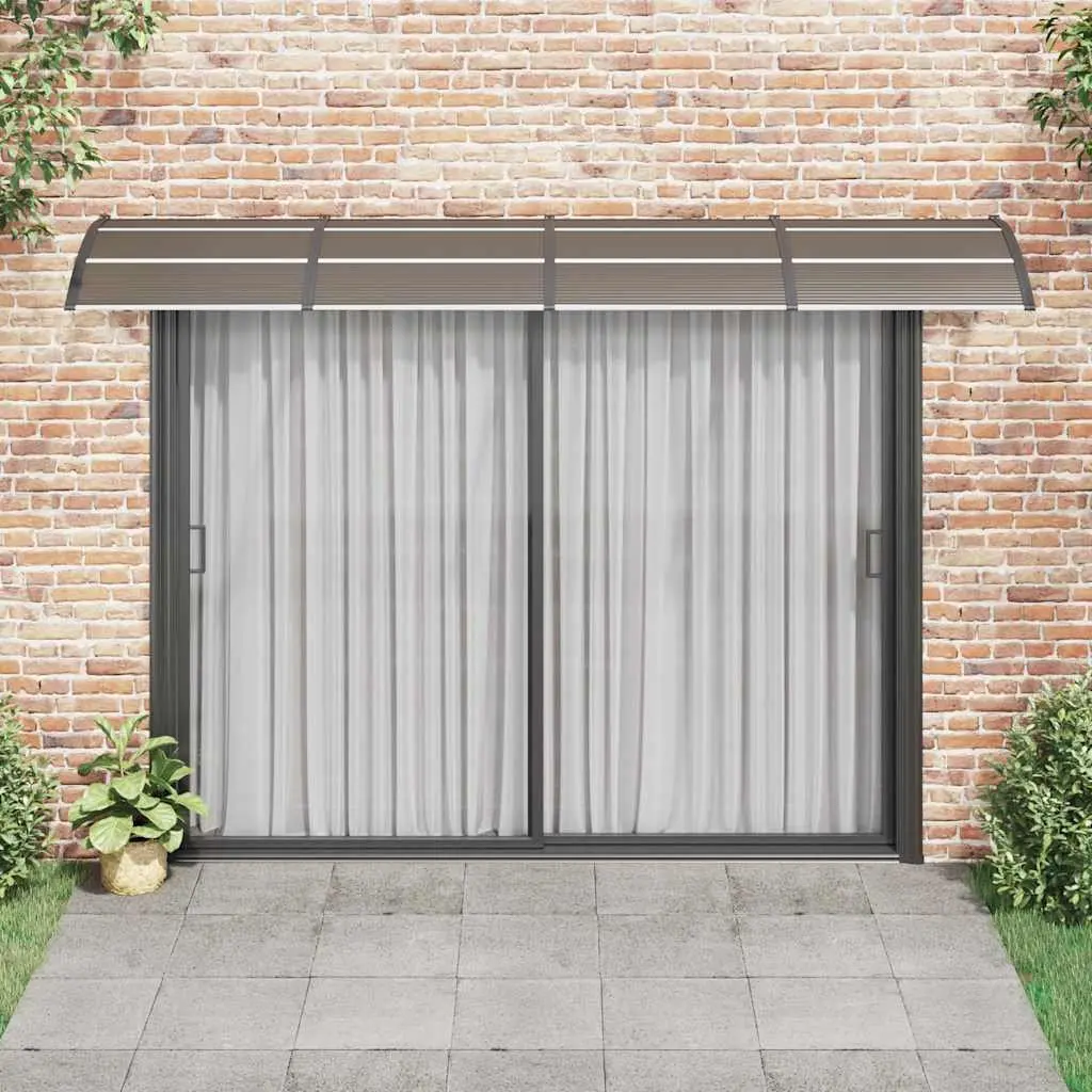 Polycarbonate Door Canopy 350x100 cm Black