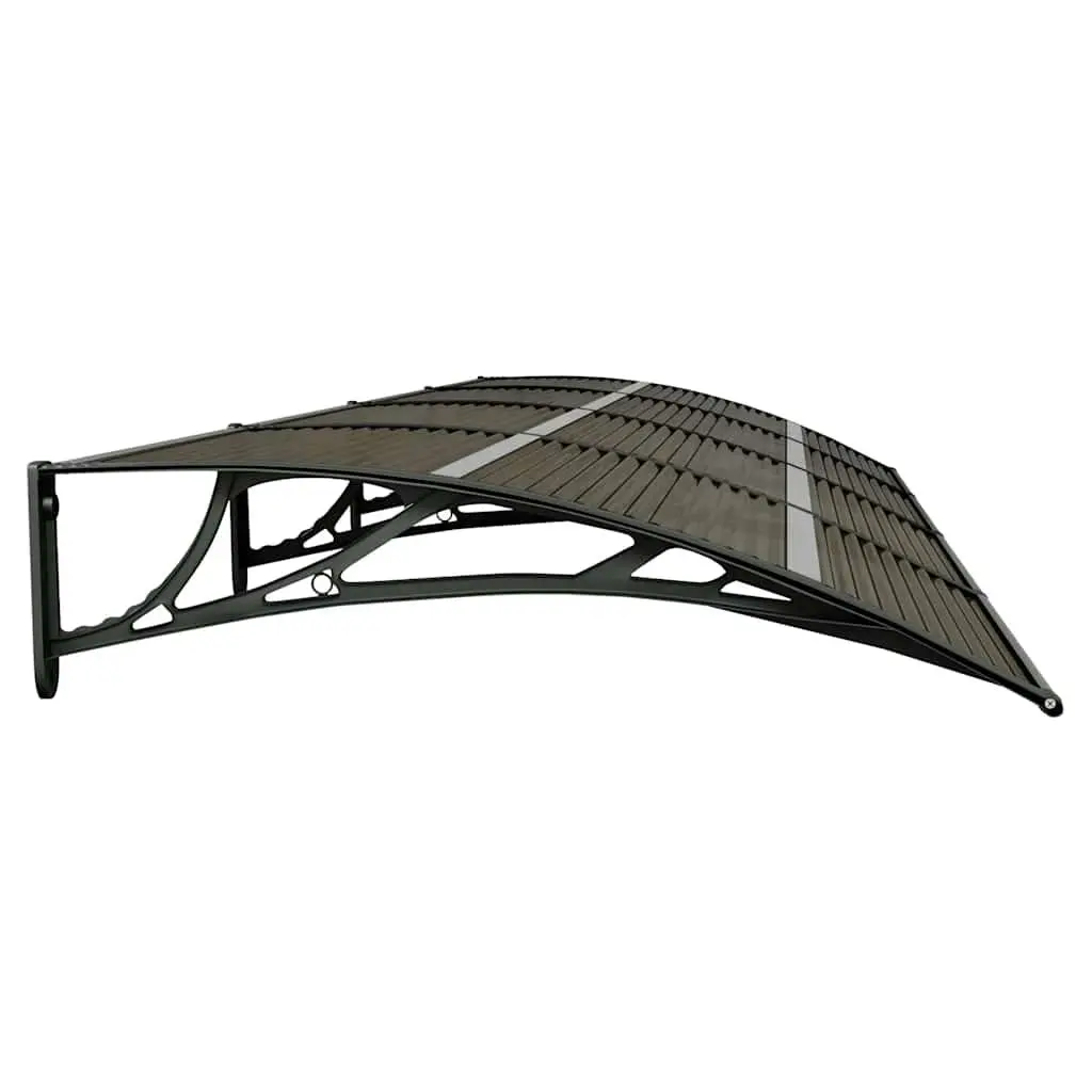 Polycarbonate Door Canopy 350x100 cm Black