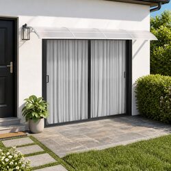 Premium Grey Polycarbonate Door Canopy 400x75 cm