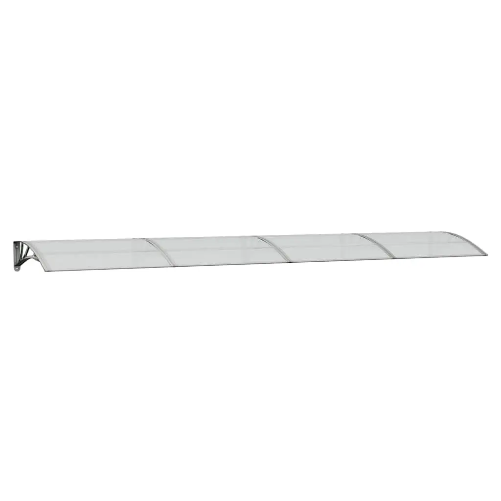 Grey Polycarbonate Door Canopy 400x75 cm