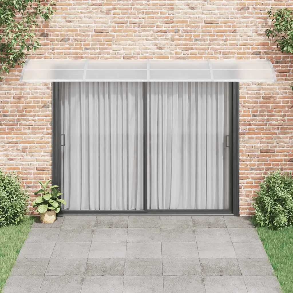 Grey Polycarbonate Door Canopy 400x75 cm