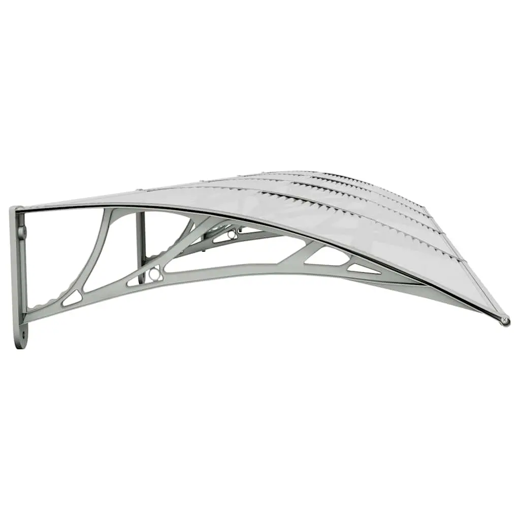 Grey Polycarbonate Door Canopy 400x75 cm