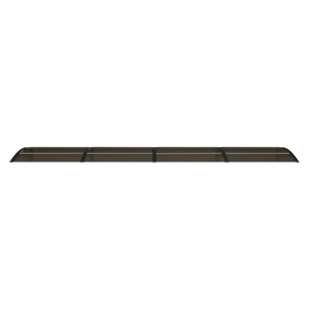 Black Polycarbonate Door Canopy 400x75cm Weather Shield