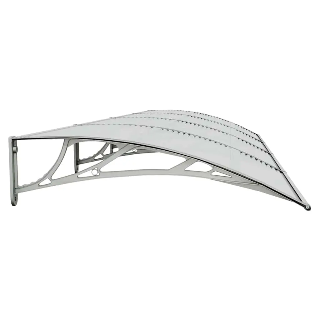 Grey Door Canopy 400x100cm Durable Polycarbonate Awning