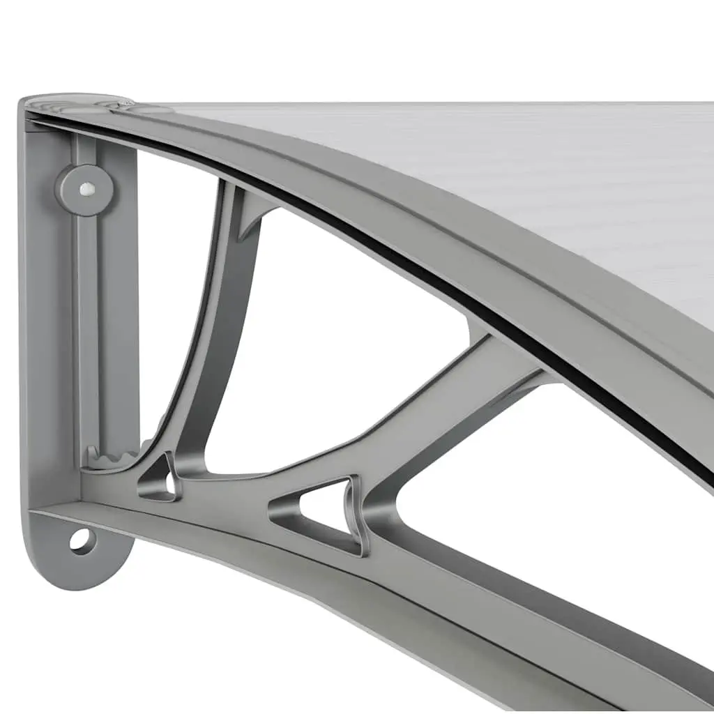 Grey Door Canopy 400x100cm Durable Polycarbonate Awning