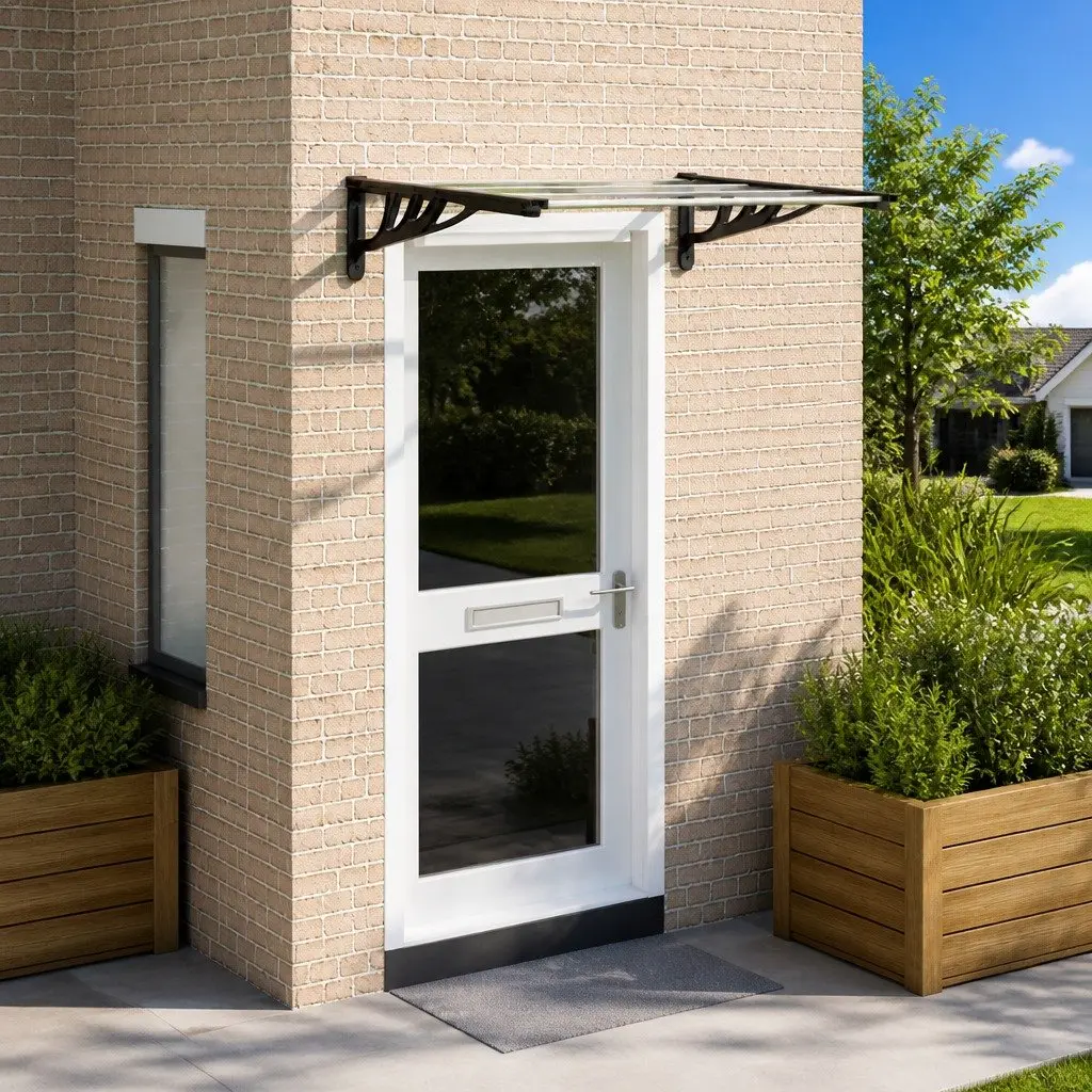 Polycarbonate Door Canopy Awning 122x90cm