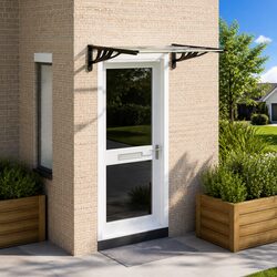 Durable Polycarbonate Door Canopy Awning 122x90cm