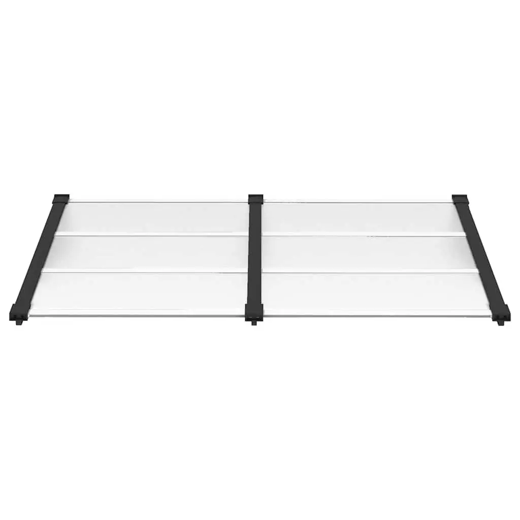 Black Transparent Door Canopy 152.5x90cm