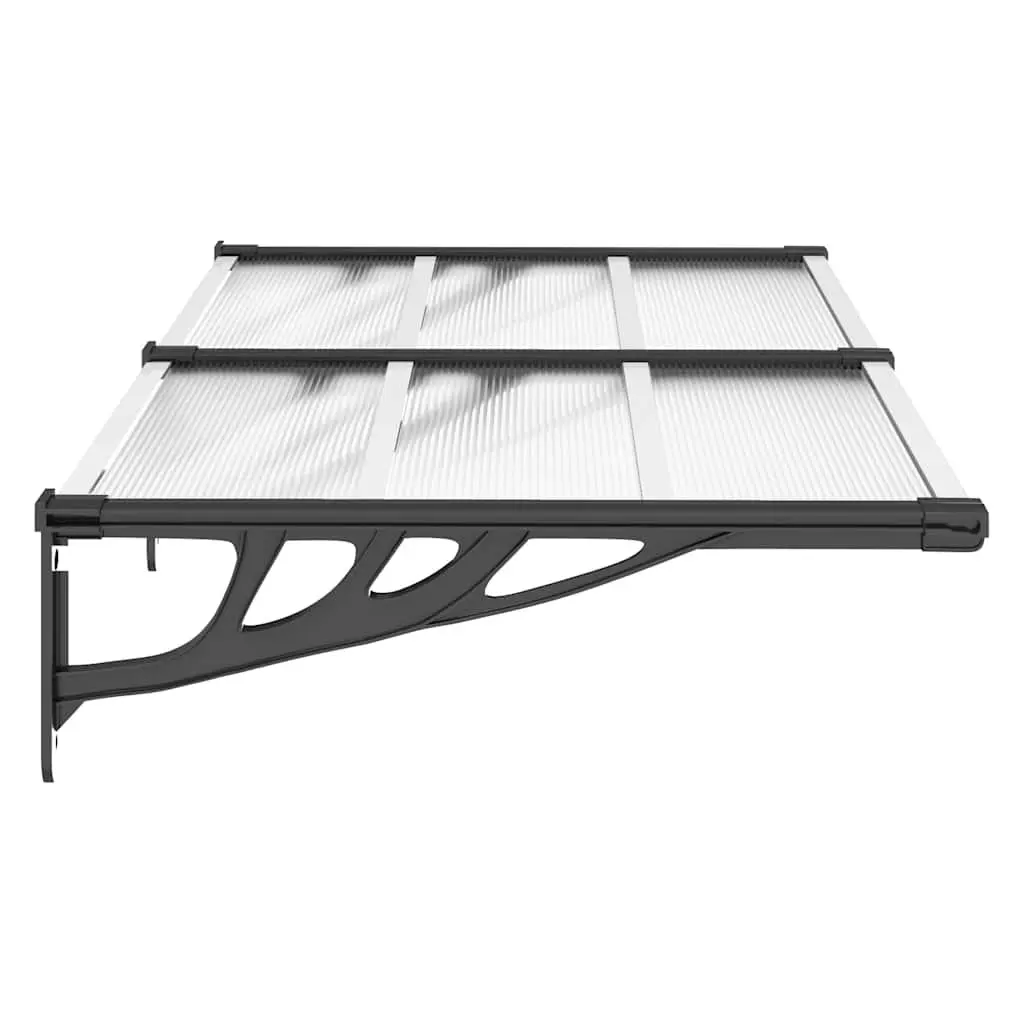 Black Transparent Door Canopy 152.5x90cm