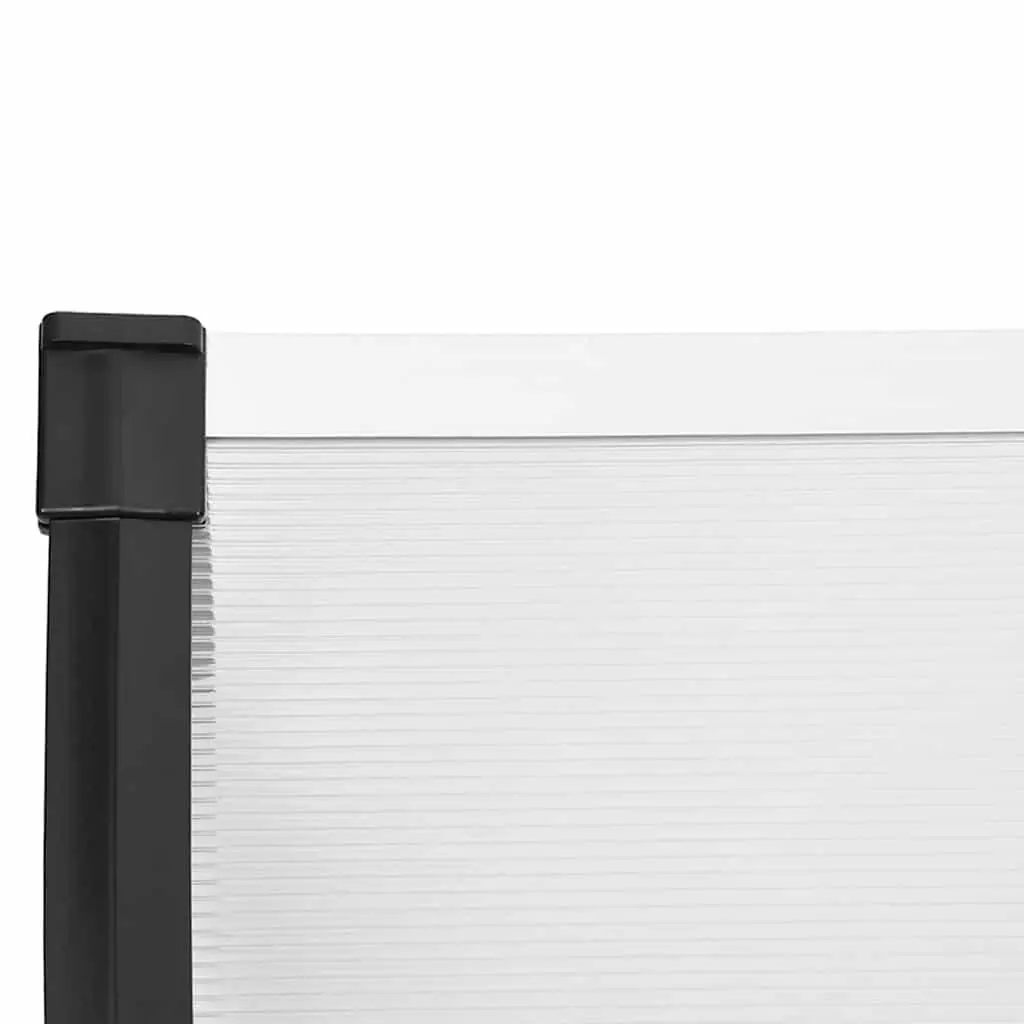 Black Transparent Door Canopy 152.5x90cm