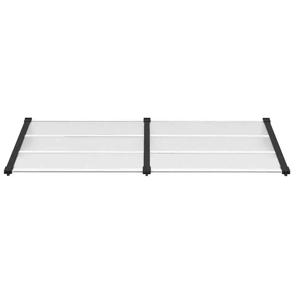 Door Canopy Polycarbonate 199x90cm Transparent Outdoor Porch Weather Shield Awning