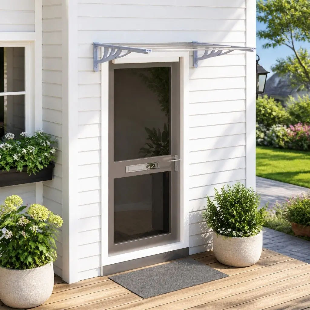 Door Canopy Awning 122x90cm Polycarbonate
