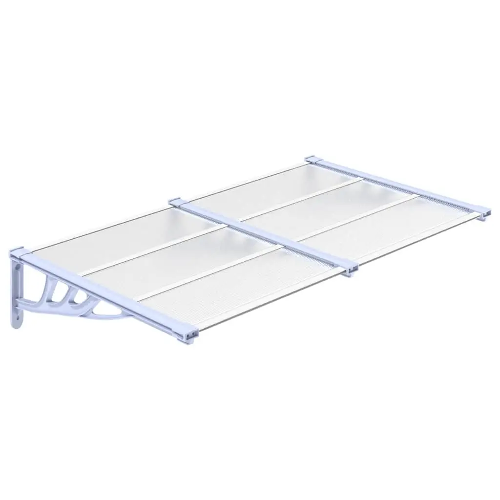 Grey Transparent Polycarbonate Door Canopy 152.5x90 cm