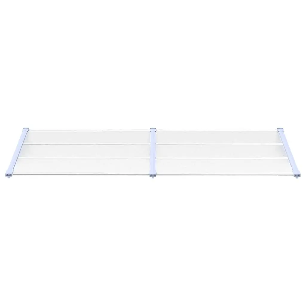 Grey Transparent Polycarbonate Door Canopy Awning 239x90cm