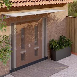 Weather-Resistant Polycarbonate Door Canopy 297.5x90 cm