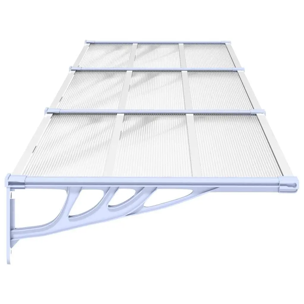 Door Canopy Polycarbonate 297.5x90 cm Grey Transparent