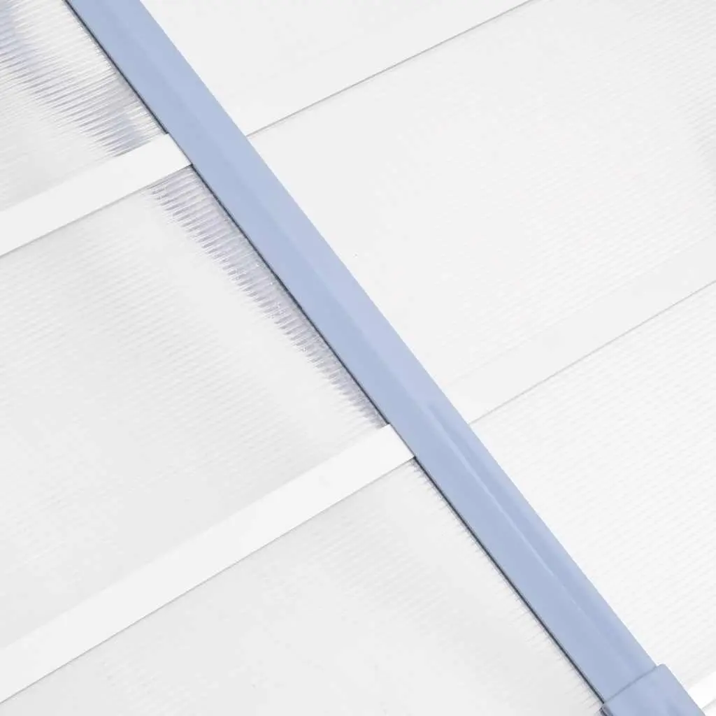 Door Canopy Polycarbonate 297.5x90 cm Grey Transparent