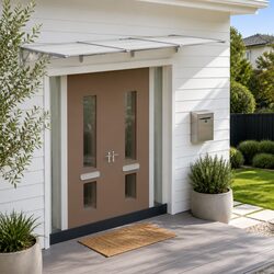 Robust Grey Transparent Door Canopy 358.5x90cm Awning