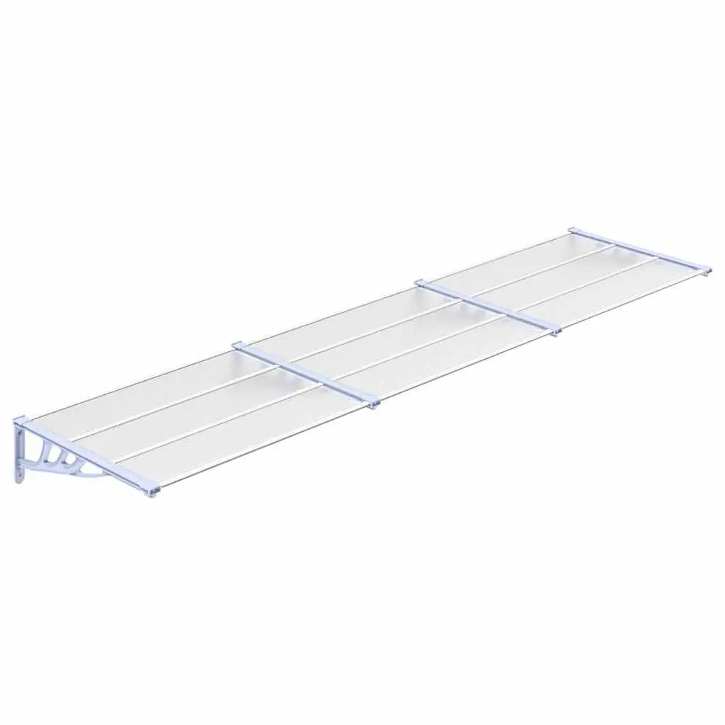 Grey Transparent Door Canopy 358.5x90cm Awning
