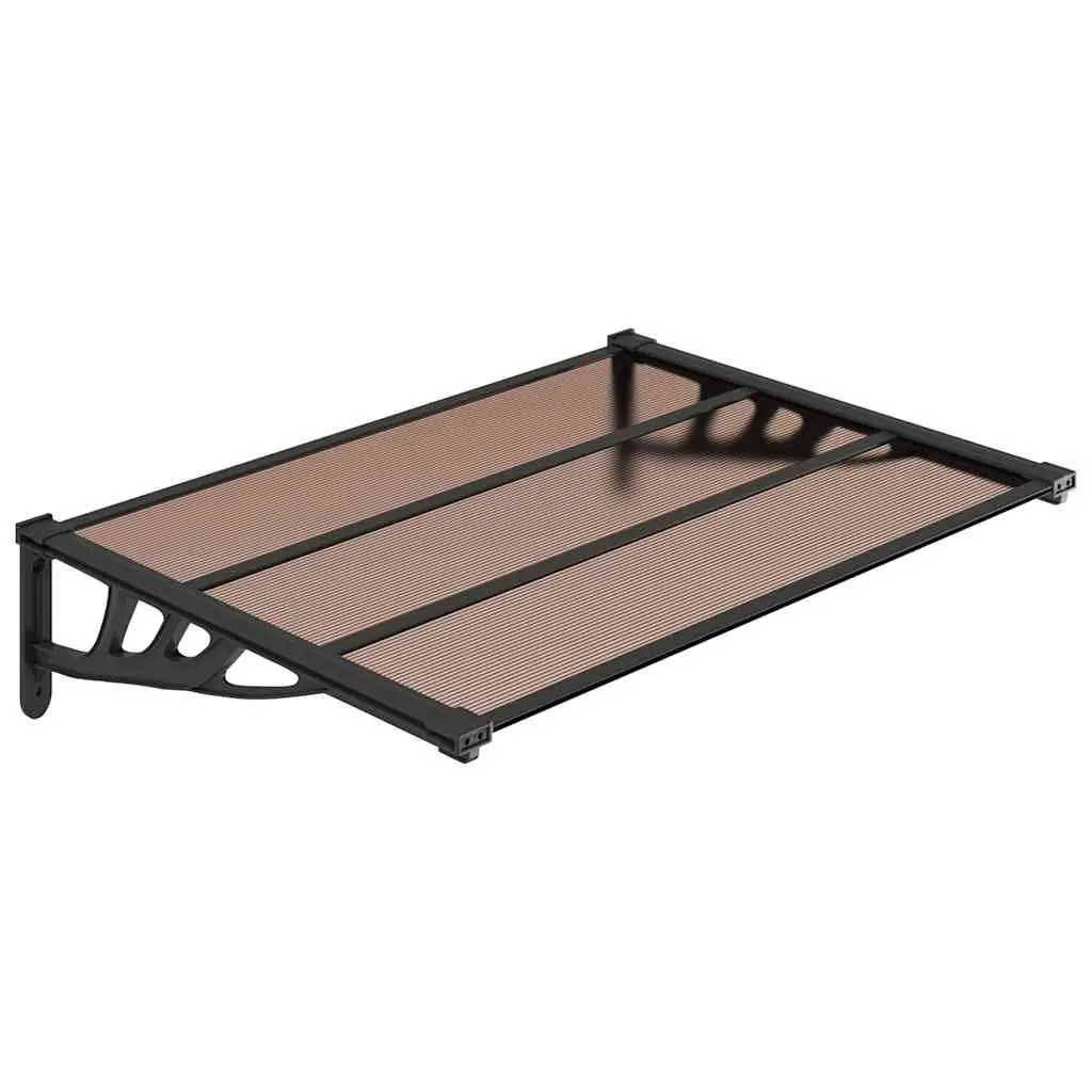 Black Door Canopy 122x90 cm with Polycarbonate