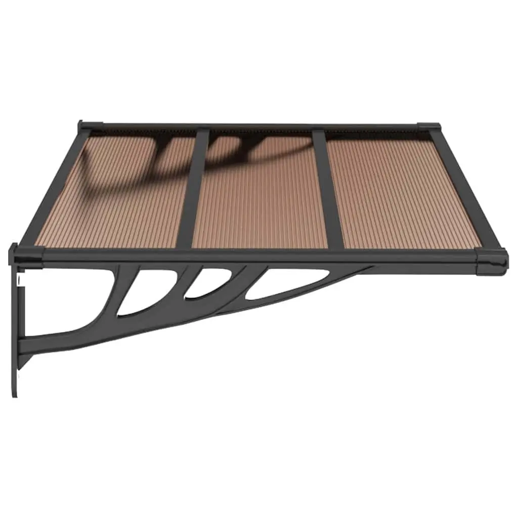 Black Door Canopy 122x90 cm with Polycarbonate