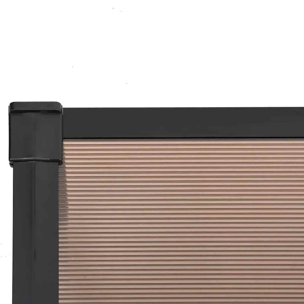 Black Door Canopy 122x90 cm with Polycarbonate