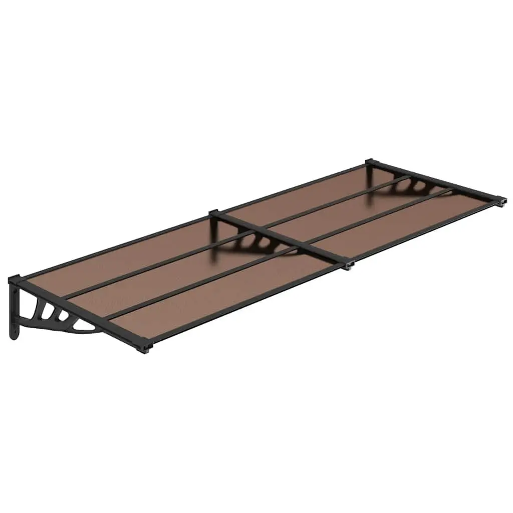 Polycarbonate Door Canopy 239x90cm Black Awning