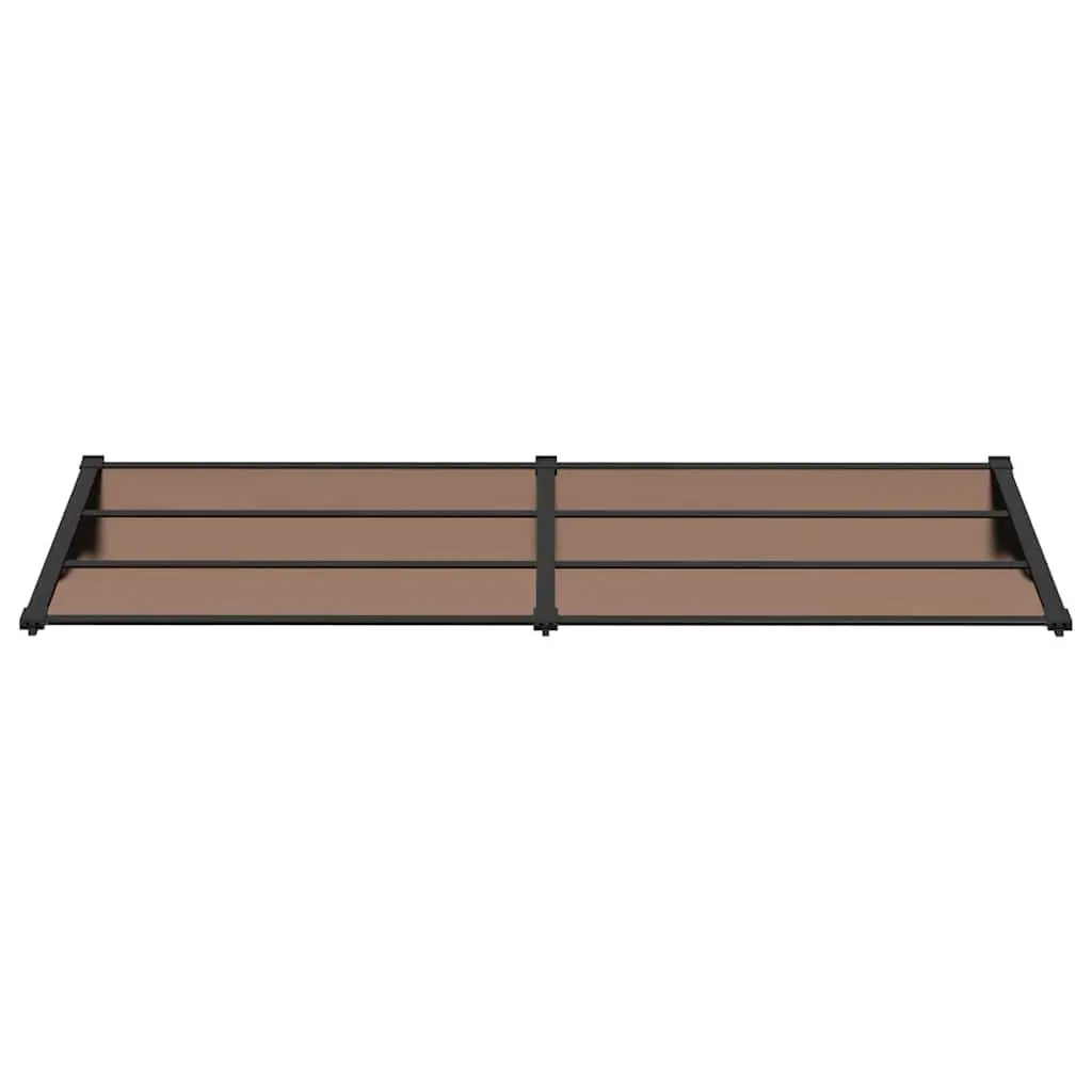 Polycarbonate Door Canopy 239x90cm Black Awning