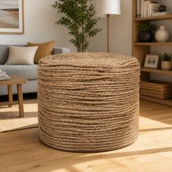 Durable 50m Jute Rope - 4mm Thick Natural Twine