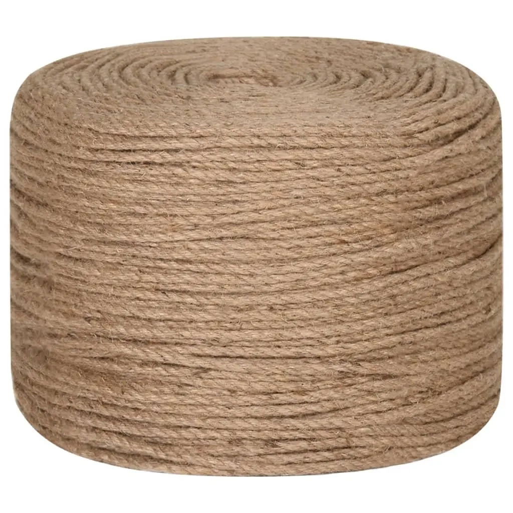 Jute Rope Natural 50m Long 4mm Thick Brown Twine