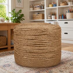 Jute Rope 50m Long 6mm Thick Brown Natural Twine Craft Garden Bundling Wrapping