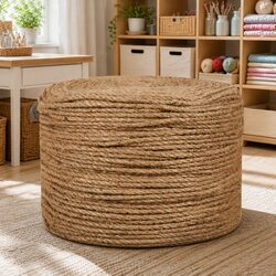 Natural Jute Rope 250m - Durable Braided Twine 6mm
