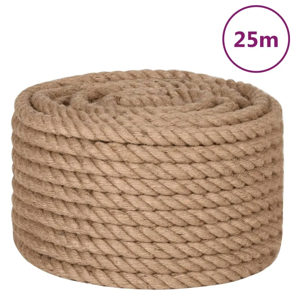 Jute Rope 25m Long 20mm Thick Natural Braided Twine Crafts Garden Bundling