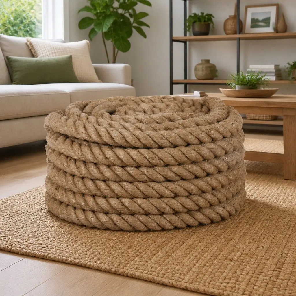 Natural Jute Rope 10m x 30mm Brown for Crafts & Bundling