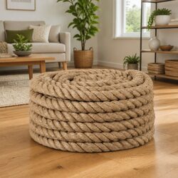Durable 10m Jute Rope - 36mm Brown Natural Twine