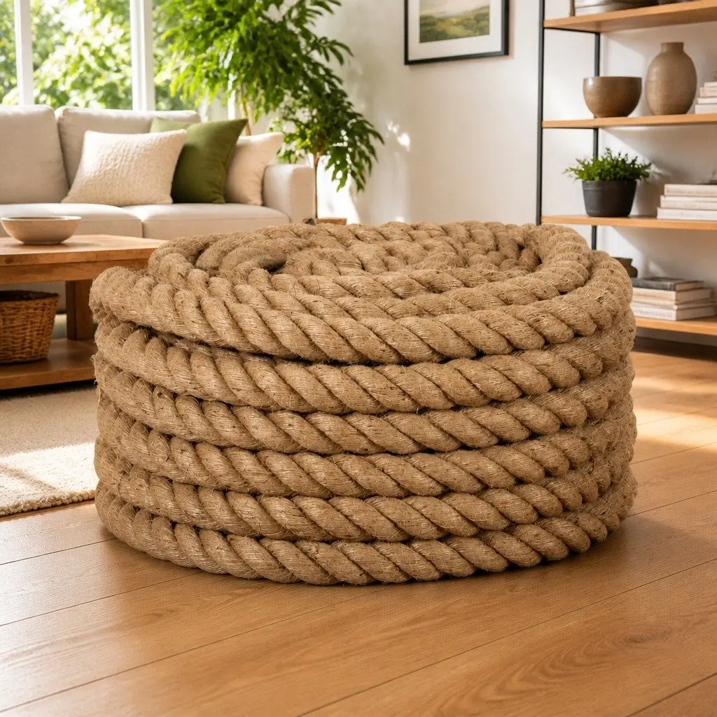 Jute Rope Natural 5 m Long 40 mm Thick Brown Braided Twine Craft Garden Decorations