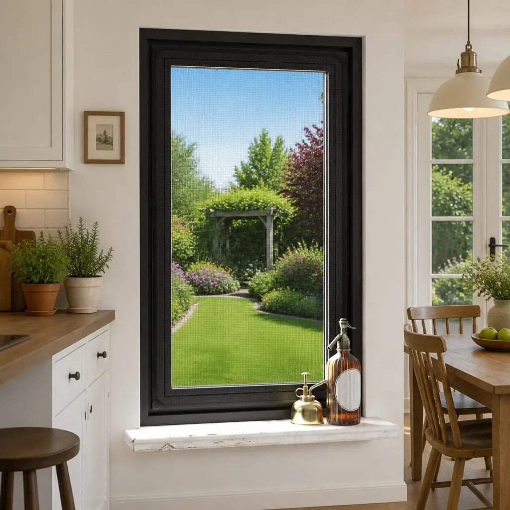 Anthracite Fibreglass Magnetic Insect Screen for Windows
