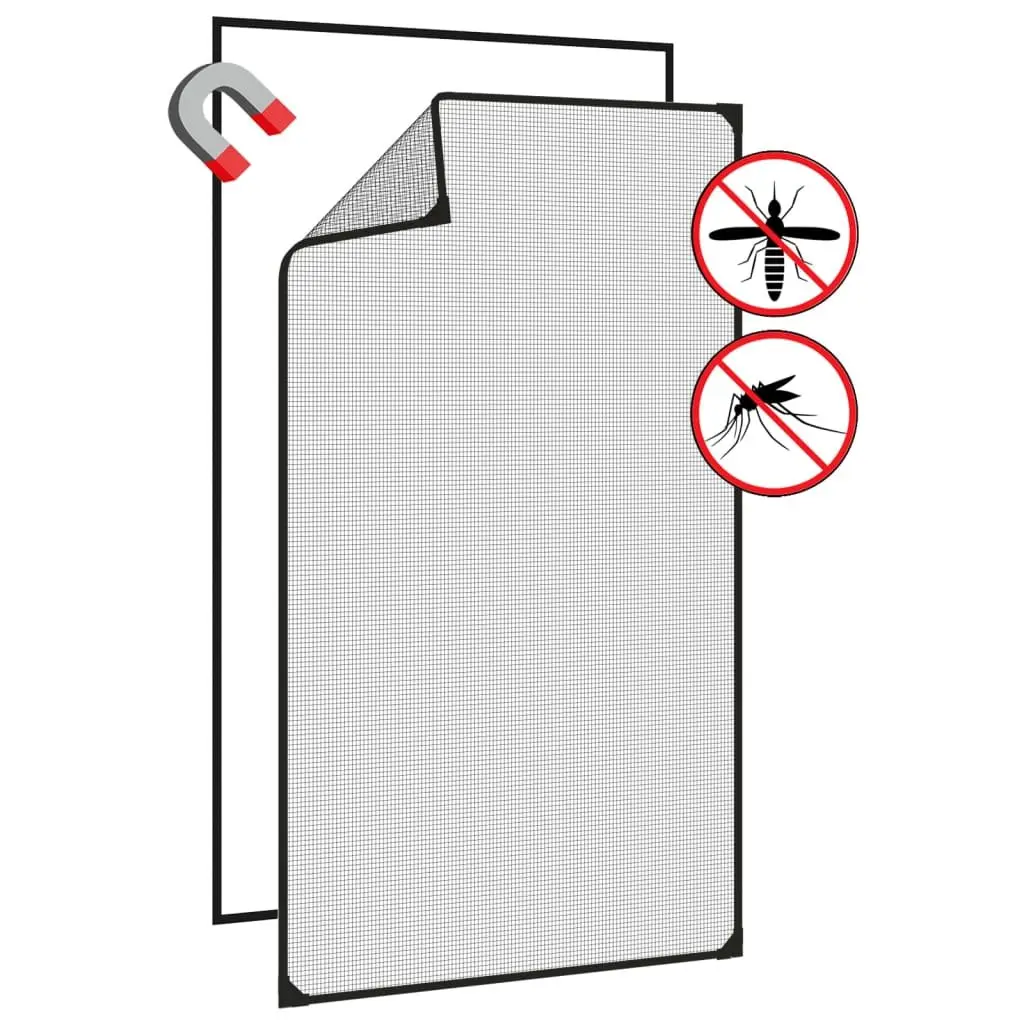 Anthracite Fibreglass Magnetic Insect Screen for Windows