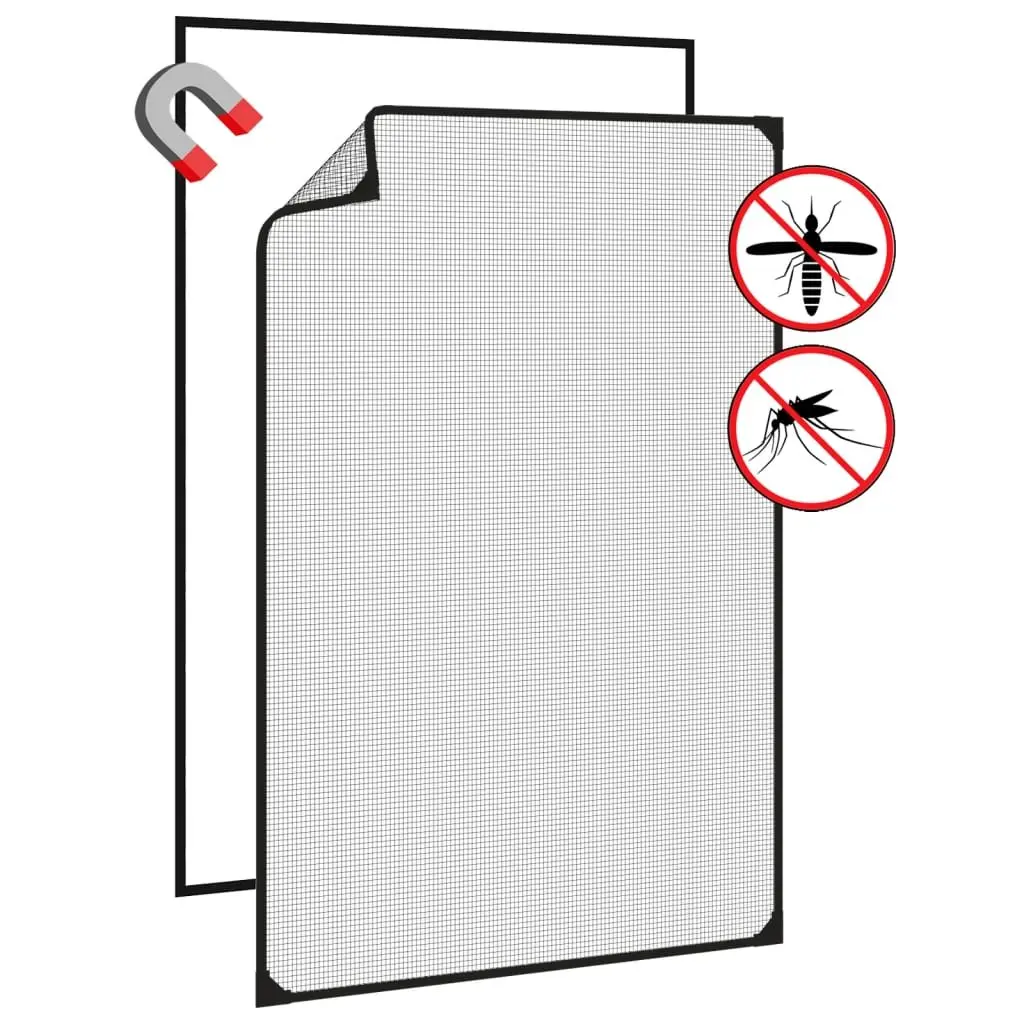 Magnetic Insect Screen Anthracite 80x120cm
