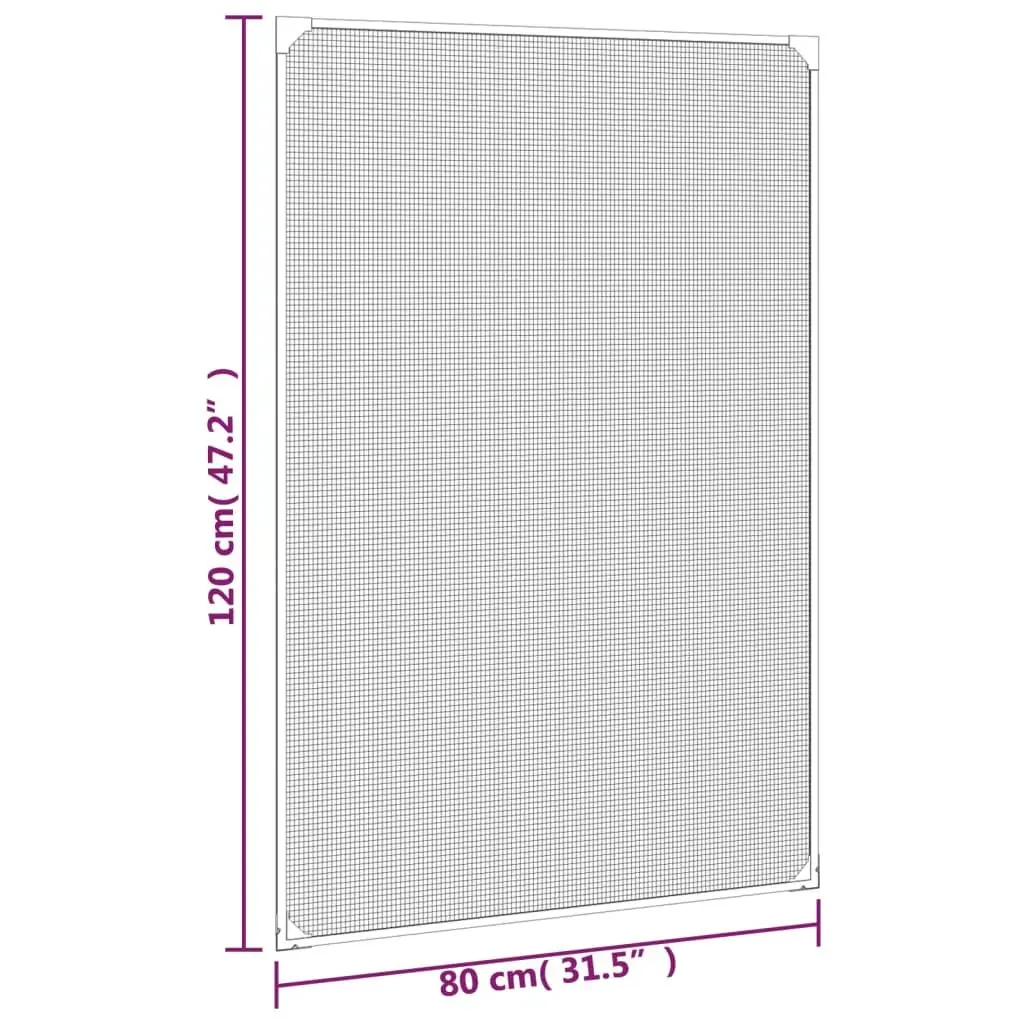 Magnetic Insect Screen Anthracite 80x120cm