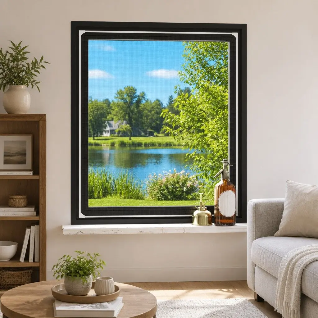 White Magnetic Insect Screen for Windows 120x140 cm