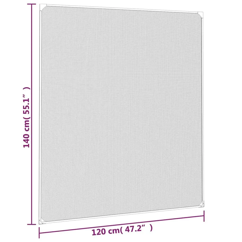 White Magnetic Insect Screen for Windows 120x140 cm